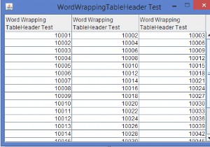 JavaでJTableのワードラップJTableHeaderを実装するにはどうすればよいですか？ 