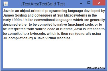 JavaでJTextArea内に太字のテキストを表示するにはどうすればよいですか？ 