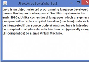 JavaでJTextArea内に太字のテキストを表示するにはどうすればよいですか？ 