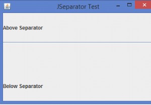 JavaでのJSeparatorクラスの重要性は何ですか？ 