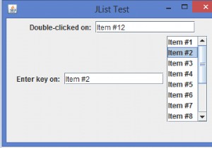 ダブルクリックをキャッチして、JavaでJListの主要なイベントを入力するにはどうすればよいですか？ 