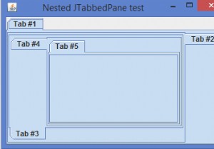 Javaの単一のJTabbedPaneに複数のタブを挿入するにはどうすればよいですか？ 