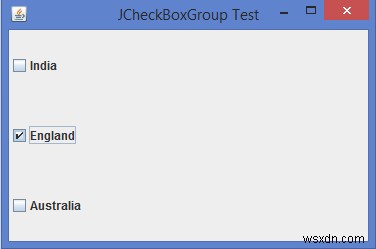 JavaのJCheckBoxから一度に1つのアイテムを選択するにはどうすればよいですか？ 