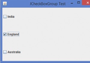 JavaのJCheckBoxから一度に1つのアイテムを選択するにはどうすればよいですか？ 