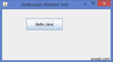 JavaでのsetBounds（）メソッドの使用は何ですか？ 