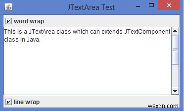 JavaのJTextArea内に行の折り返しと単語の折り返しのテキストを実装するにはどうすればよいですか？ 
