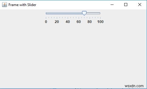 JSliderでエクステントを設定するJavaプログラム 