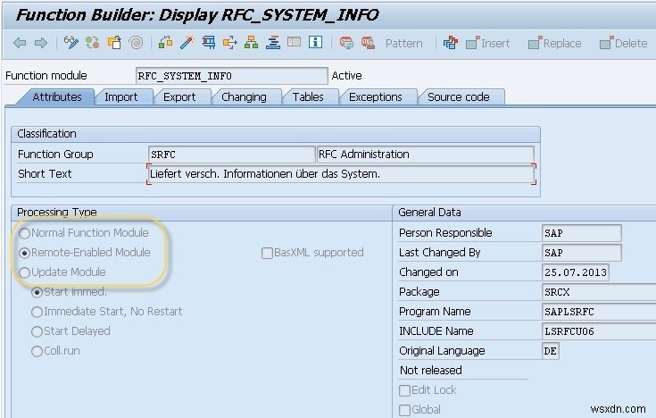 JAVAアプリケーションからSAPRFC汎用モジュールRFC_SYSTEM_INFOを呼び出すために必要なユーザ権限 