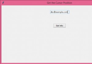 Tkinterエントリウィジェットでのカーソル位置の取得 