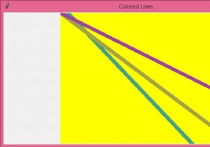 Tkinter –長さに基づいて色付きの線を作成する方法は？ 