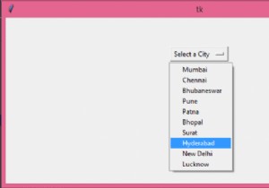 TkinterのOptionMenuウィジェットを使用して関数を呼び出す方法は？ 