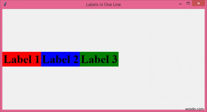 Python Tkinterで複数のラベルを1行に表示するにはどうすればよいですか？ 