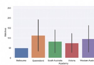 Python Pandas-棒グラフを描き、Seabornでの観測値の標準偏差を示します 