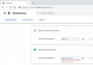 任意のブラウザでキーボードショートカットを使用して拡張機能を開く方法 
