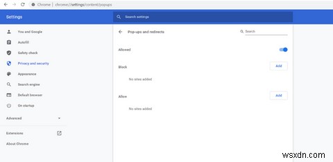 Chromeでポップアップブロッカーを無効にする方法 