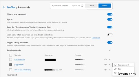 Chrome、Firefox、Edge、Operaで保存したパスワードを表示および削除する方法 