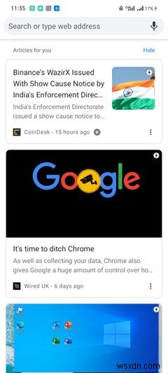 Chromeでアクティビティを管理して記事の提案を管理する方法 