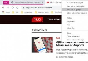 GoogleChromeでタブグループを管理する方法 