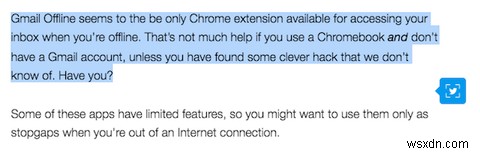 Chromeを使用してTwitterで記事のスニペットをワンクリックで共有する方法 