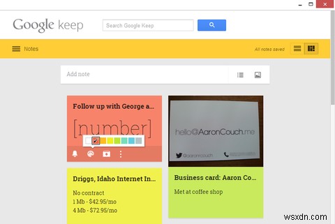Google Keep For Chrome：簡単なメモを取るためのブラウザ内ソリューション 