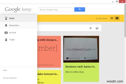 Google Keep For Chrome：簡単なメモを取るためのブラウザ内ソリューション 