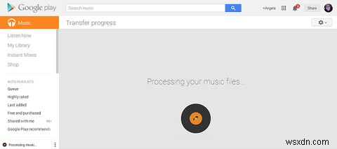 ブラウザを使用してGooglePlayミュージックにアップロードする 
