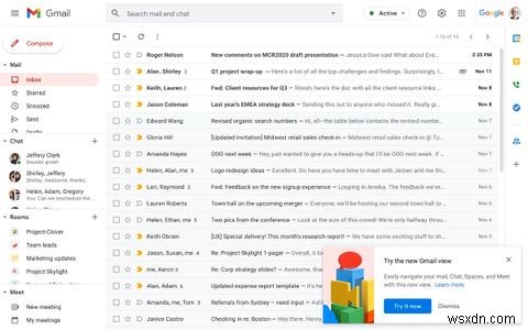 Gmailのデザインが新しくなりました：変更点は次のとおりです 
