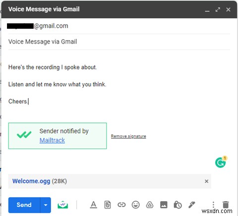 Gmailでボイスメッセージを送信する方法 