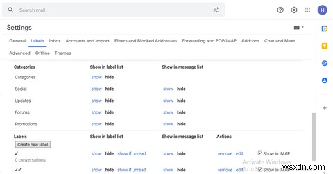 Gmailでフォルダを作成する方法 