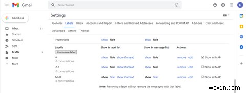 Gmailでフォルダを作成する方法 