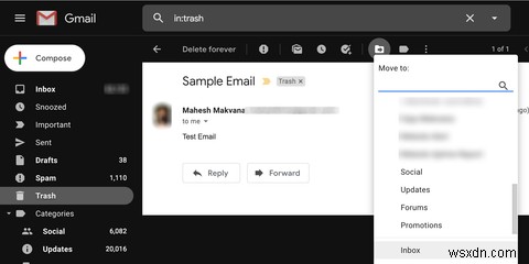 Gmailから削除されたメールを復元する方法 