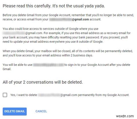 GoogleまたはGmailアカウントを永久に安全に削除する方法 