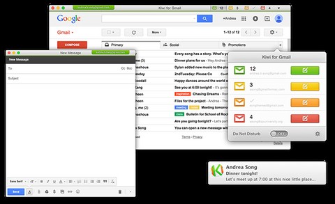 Kiwiは基本的にMac用のGmailです 