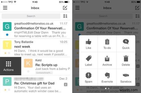 iPhoneでの適切なGmail：4つのGoogleフレンドリーなメールアプリ 