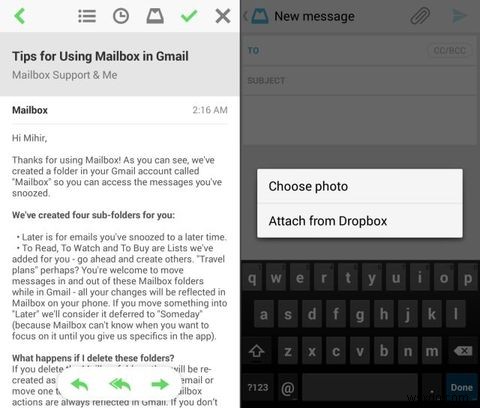 メールボックスはAndroidに付属していますが、Gmailを置き換えるだけで十分ですか？ 