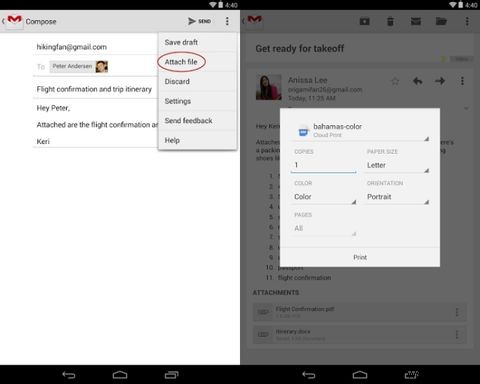 Android用Gmail4.7はVacationResponderを追加し、最後にファイルをダウンロードして添付します 