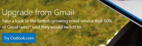マイクロソフトは、鈍い比較ウェブサイトでGmailユーザーを誘惑することを目指しています 