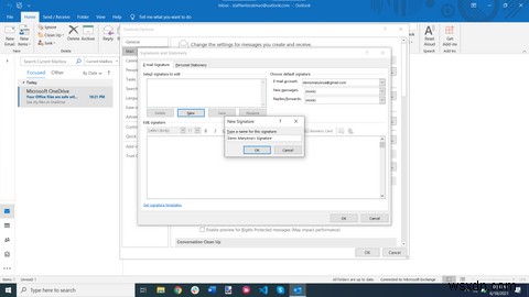 Outlookで署名を作成する方法 