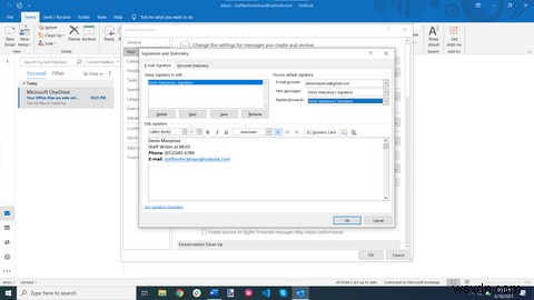 Outlookで署名を作成する方法 