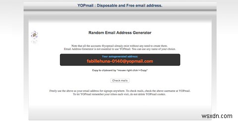 YOPmailを使用して一時的なメールアドレスをすばやく作成する方法 