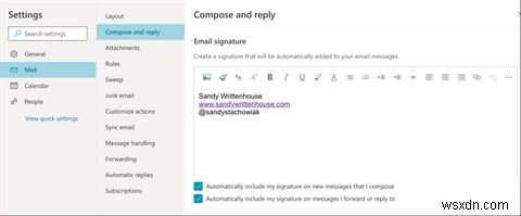 MicrosoftOutlookで署名を追加および変更する方法 