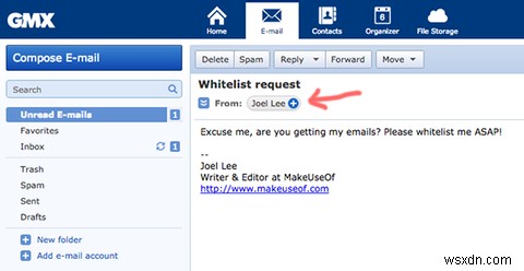 GMXでメールアドレスをホワイトリストに登録する方法 