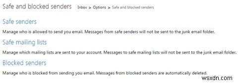 Outlook.comで電子メールアドレスをホワイトリストに登録する方法 