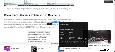 InspectElementツールとブラウザ拡張機能を使用してWebページのフォントを検索する方法 