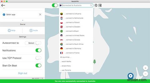 NordVPN for Mac：OSXでプライバシーとリージョンを簡単に管理 