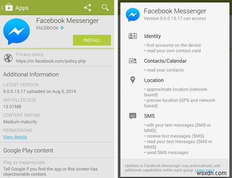 とにかく、それらのFacebook Messengerのアクセス許可はどれほど悪いですか？ 
