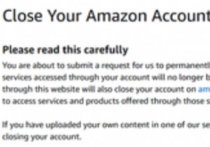 Amazonアカウントを永久に閉鎖および削除する方法 