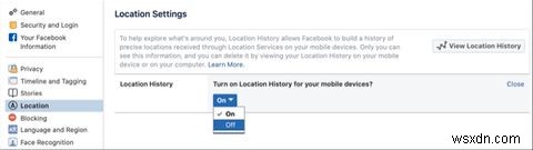 Facebookでロケーション履歴を表示および削除する方法 
