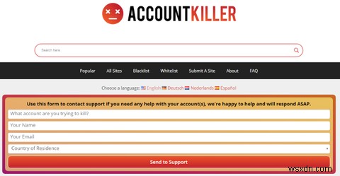 AccountKillerを使用して古いオンラインアカウントを削除する方法 