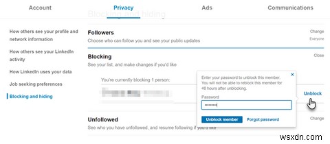 LinkedInで誰かをブロックする方法 
